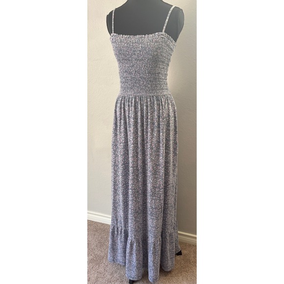 Pact Dresses & Skirts - Pact Womens Organic Cotton Floral Smocked Maxi Dress Size M Pockets Sustainable